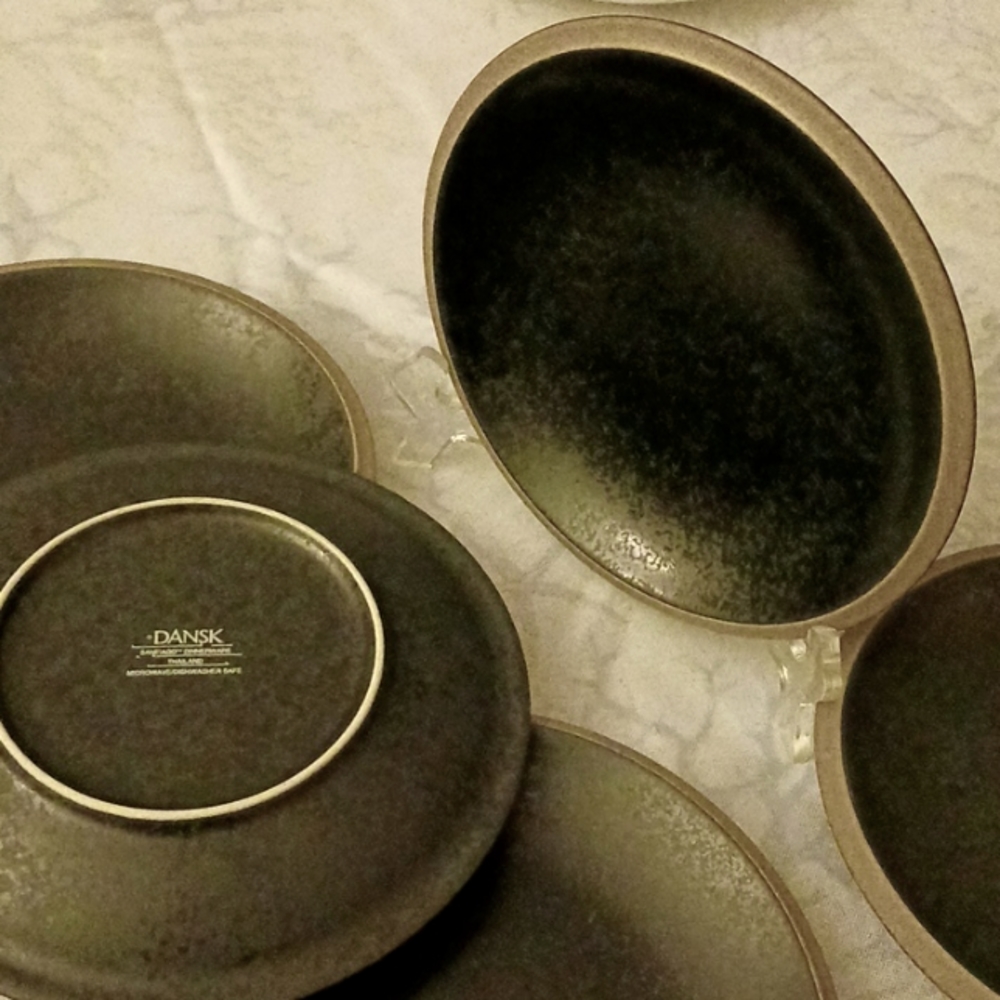 5 Dansk Santiago Black Dinner Plates